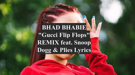 bhad bhadie buying gucci flip flops for fan|gucci flip flops lyrics meaning.